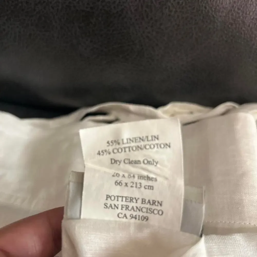 Pottery Barn Linen Cotton Blend Minimalist Quiet Luxury Set of 2